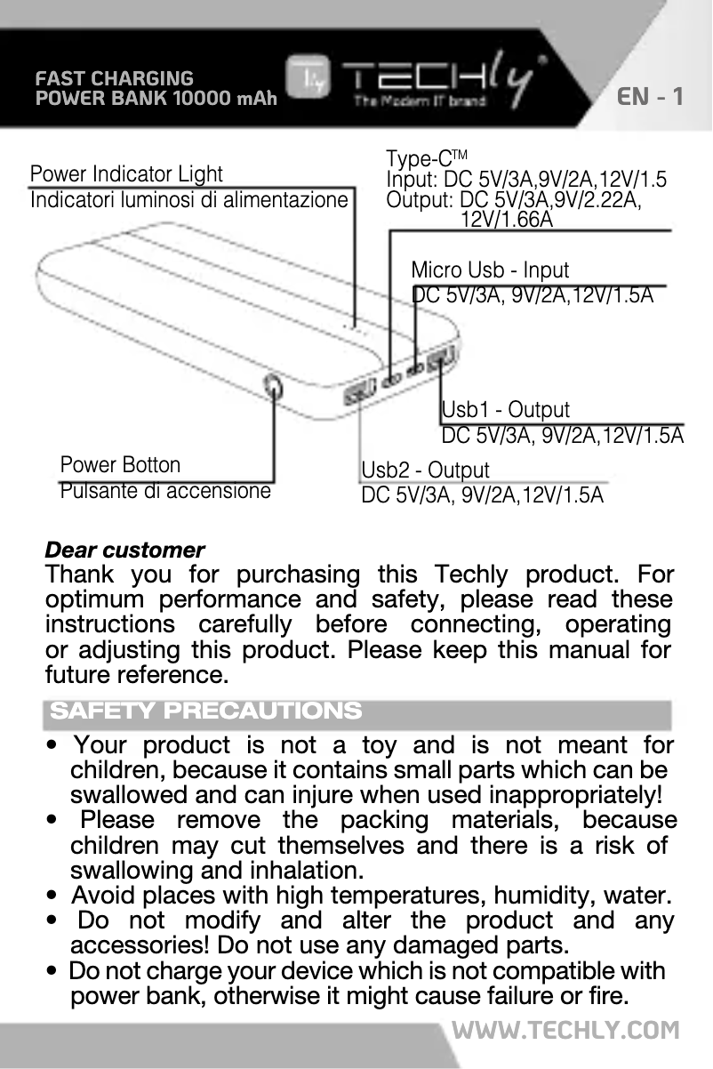 Image de la première page du manuel de l'appareil I-CHARGE-1000020W
