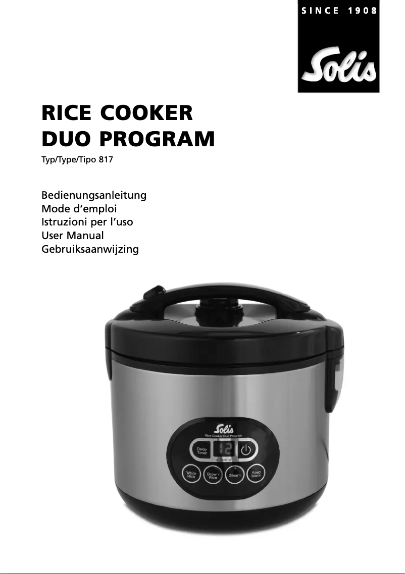 Image de la première page du manuel de l'appareil Rice Cooker Duo Program 817