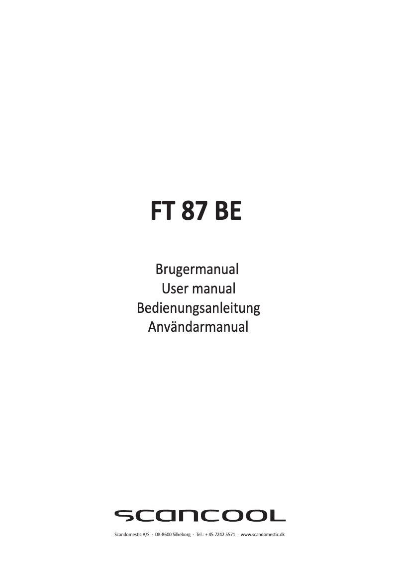 Image de la première page du manuel de l'appareil FT 87 BE