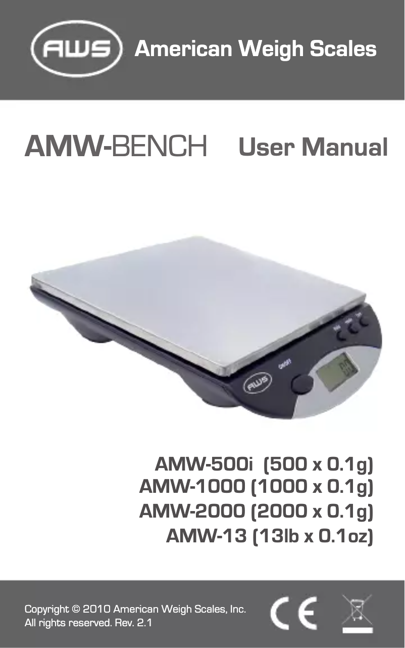 Image de la première page du manuel de l'appareil AMW13