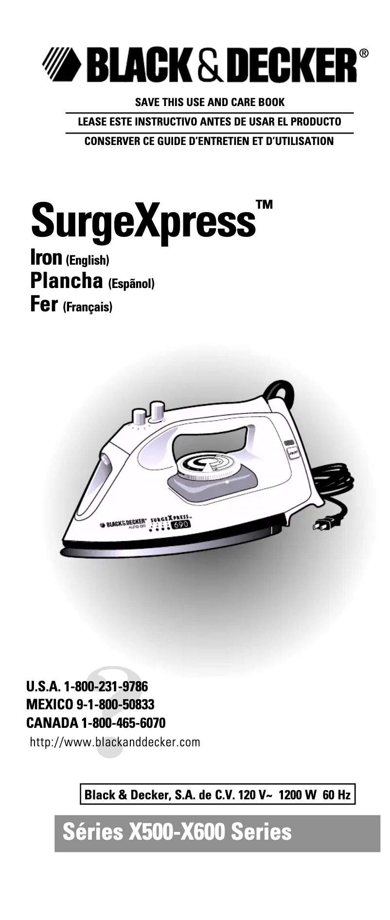 Image de la première page du manuel de l'appareil SurgeXpress X690