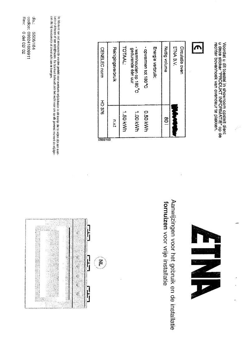 Image de la première page du manuel de l'appareil 1909VWRVS