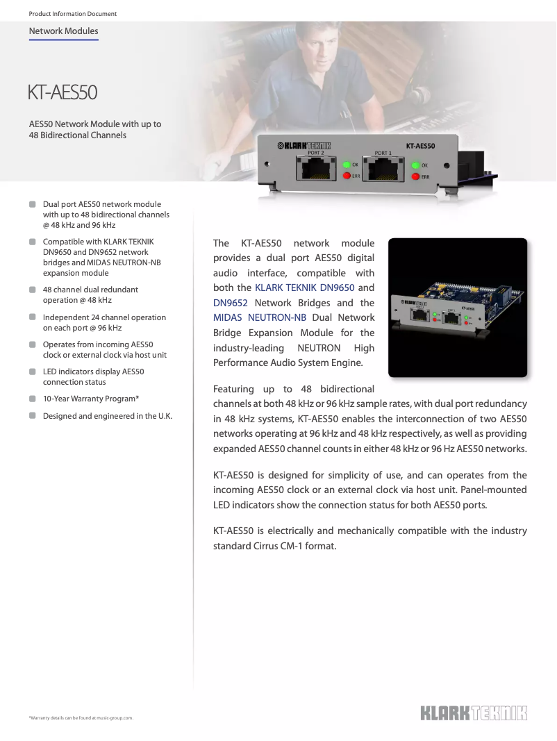 Image de la première page du manuel de l'appareil KT-AES50