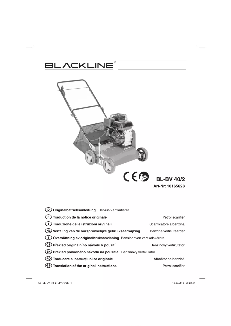 Page n°1 - Manuel utilisateur BlackLine BL-BV 40/2