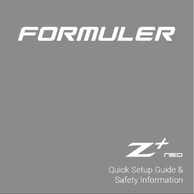 Image de la première page du manuel de l'appareil Z+ Neo