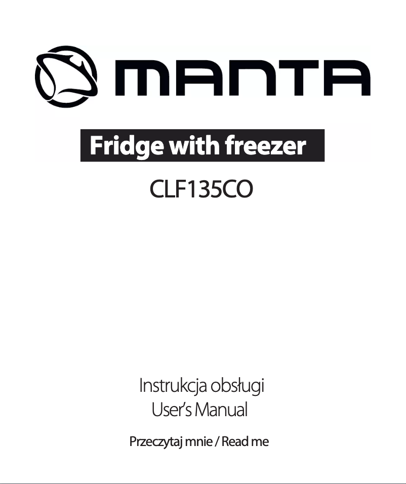 First page image of the manual for CLF135CO