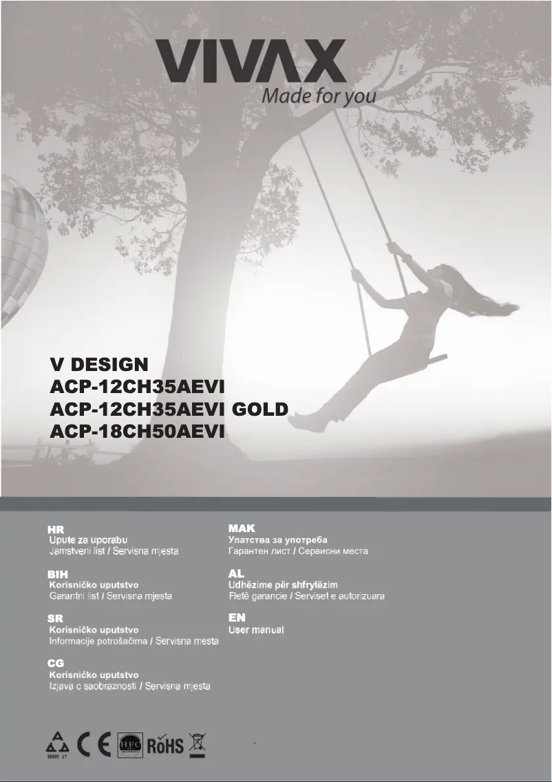 Image de la première page du manuel de l'appareil ACP-12CH35AEVI