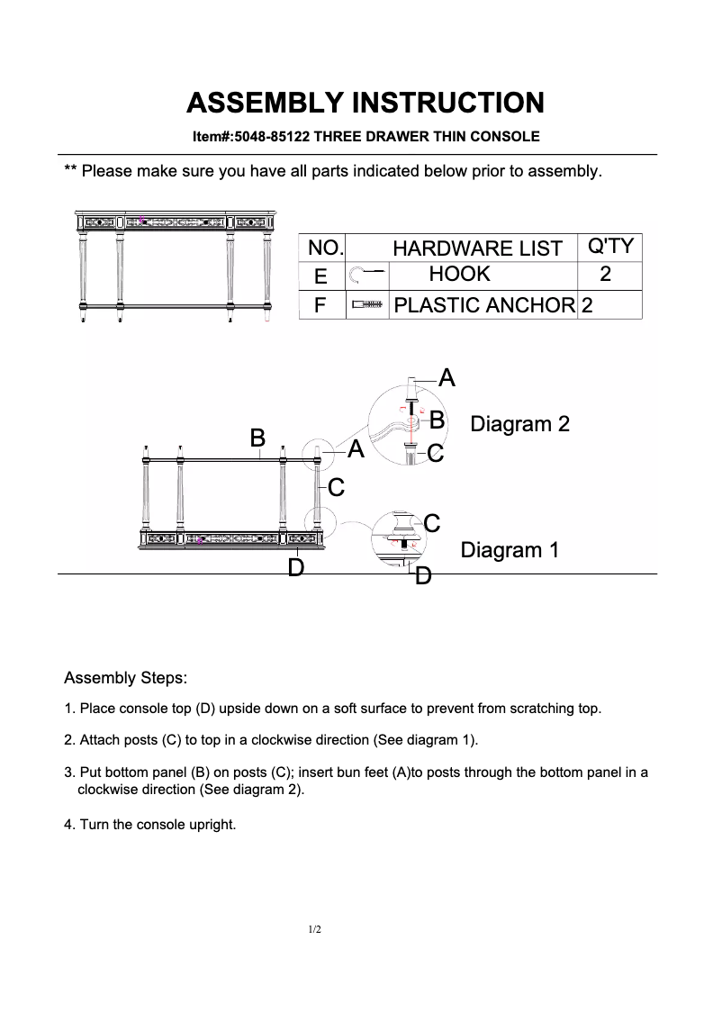 Página 1 del manual Manual de usuario Hooker 5048-85122