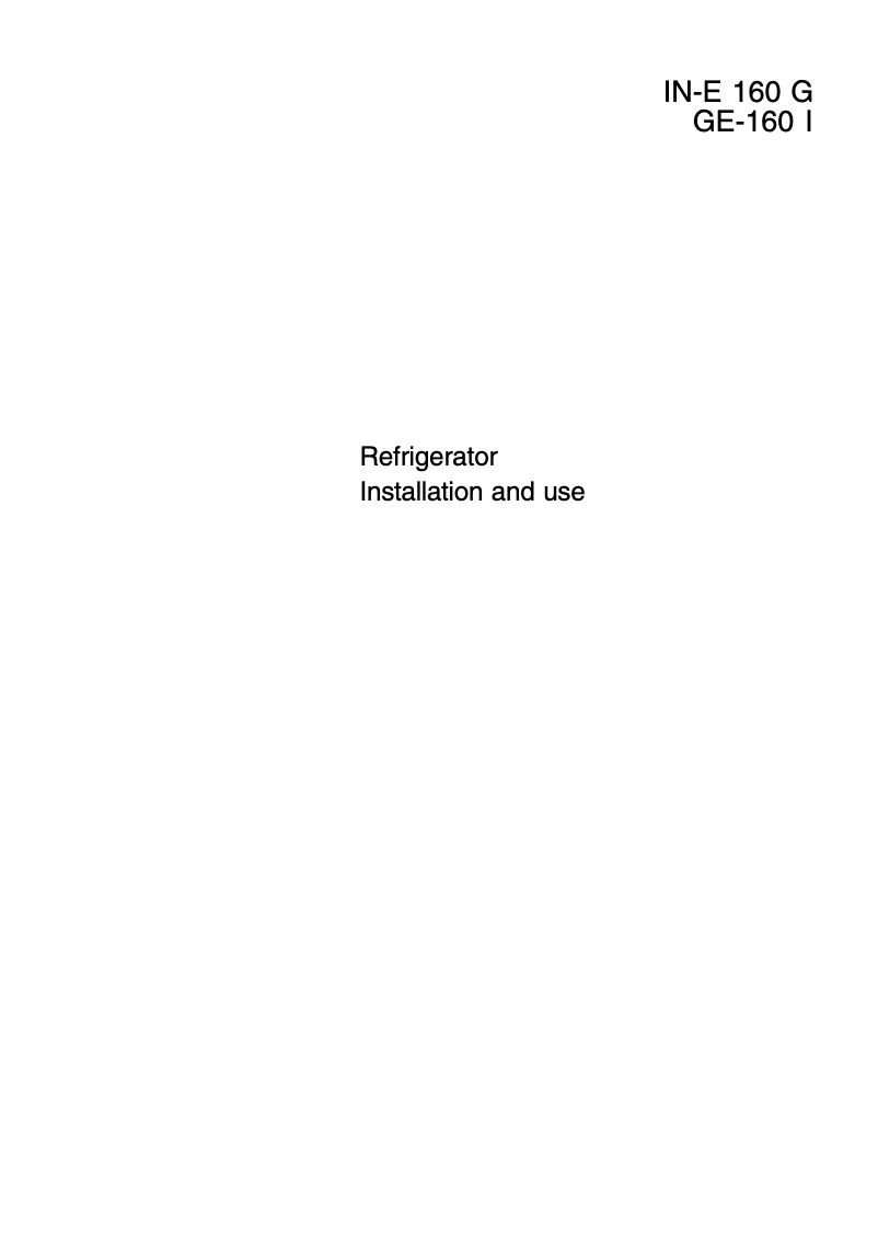 Page 1 de la notice Manuel utilisateur Indesit CD 160