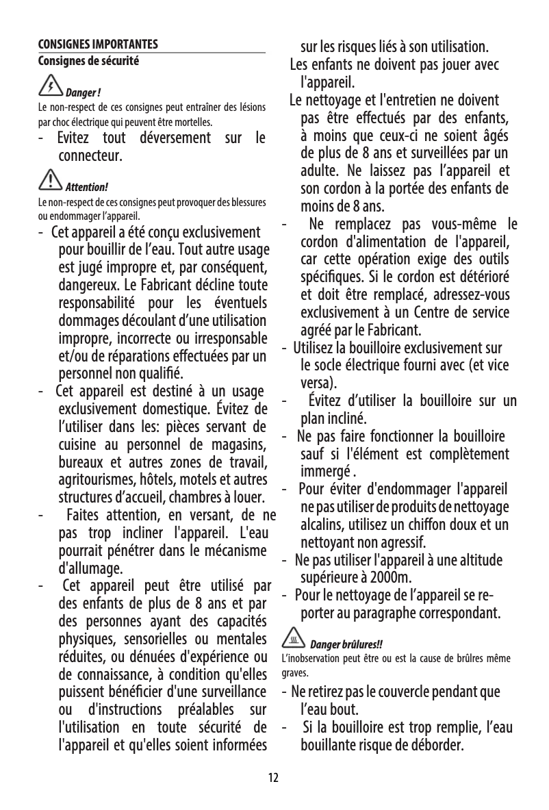 Page 1 de la notice Manuel utilisateur DeLonghi Icona Capitals KBOC 2001