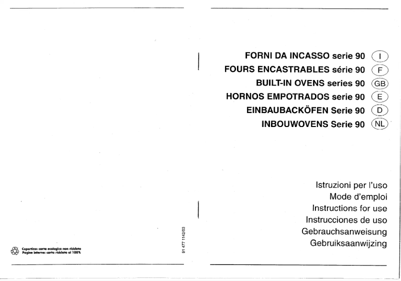 Page n°1 - Manuel utilisateur Smeg S20XMFR