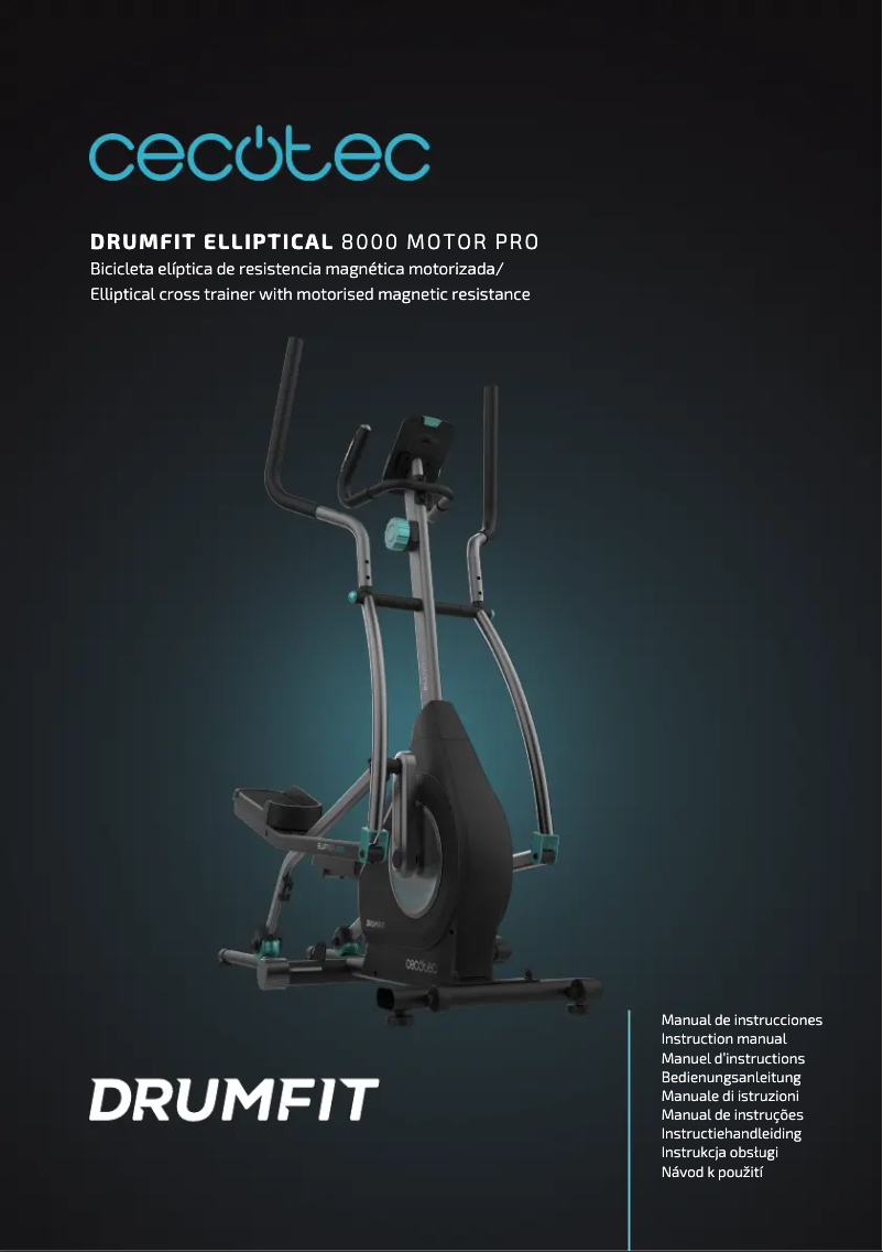 Imagen de la primera página del manual del dispositivo Drumfit Elliptical 8000 Motor Pro