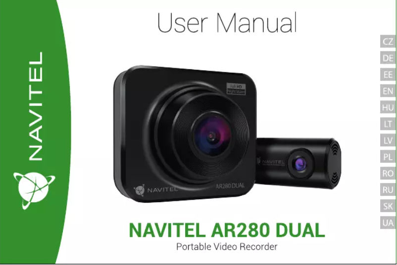 Page n°1 - Manuel utilisateur Navitel AR280 DUAL
