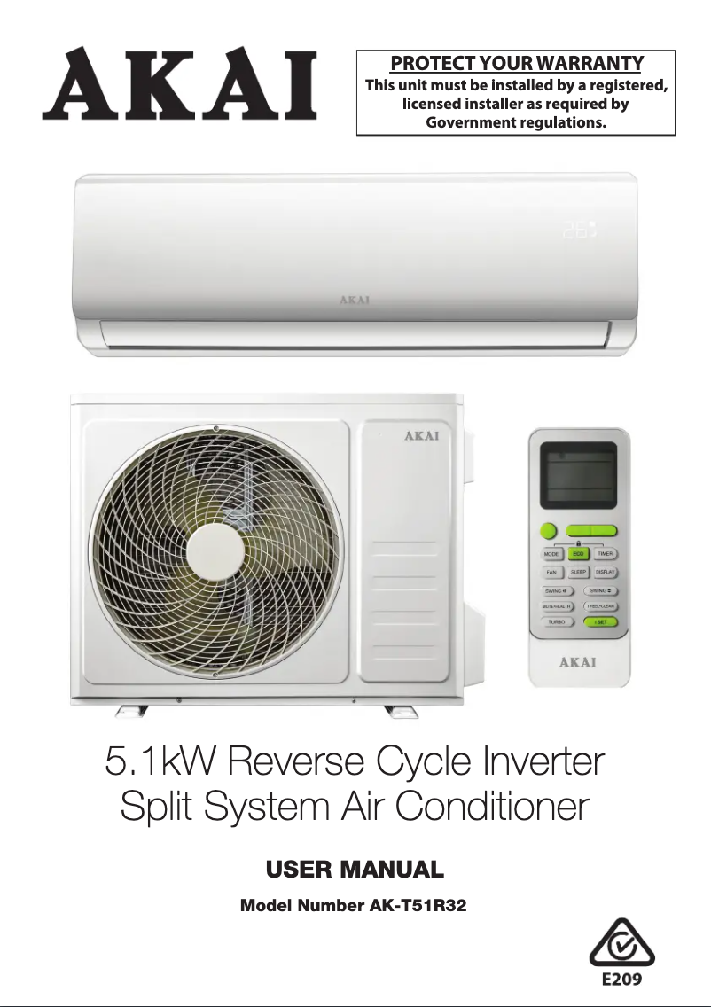 Page 1 de la notice Manuel utilisateur AKAI AK-T51R32