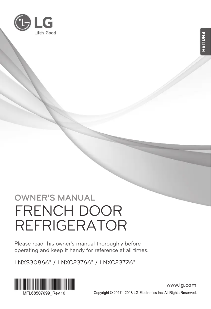 Page 1 de la notice Manuel utilisateur LG LNXC23766D