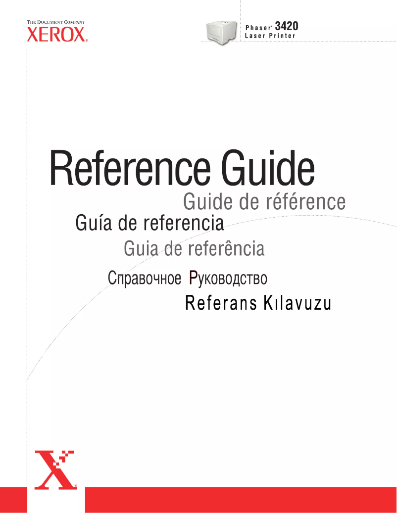 Image de la première page du manuel de l'appareil Phaser 3420