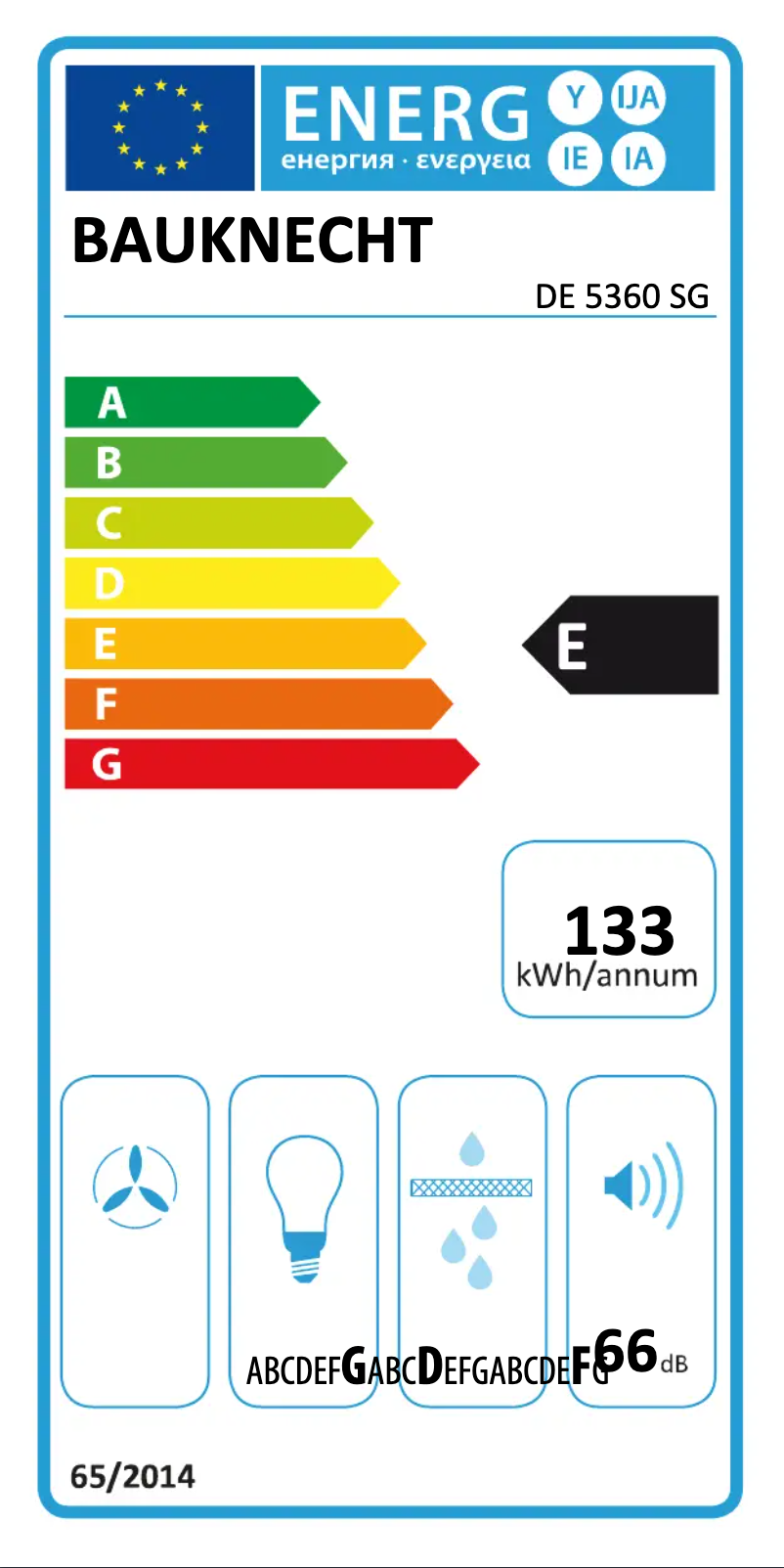 Page 1 of the manual User Manual Bauknecht DE 5360 SG