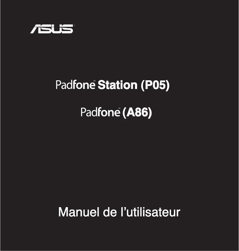 Image de la première page du manuel de l'appareil PadFone A86