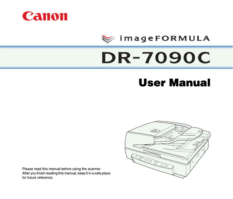 Página 1 del manual Manual de usuario Canon imageFORMULA DR-7090c