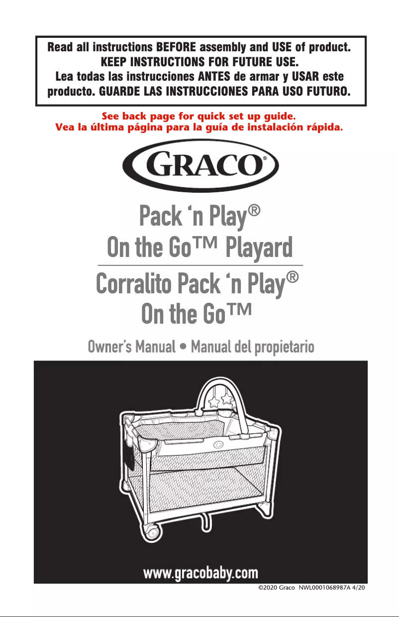 Image de la première page du manuel de l'appareil Pack ‘n Play On the Go Playard