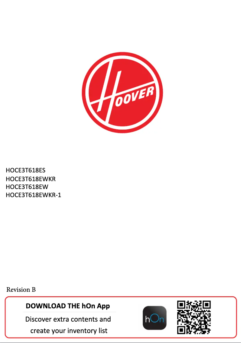 Página 1 del manual Manual de usuario Hoover HOCE3T618ES