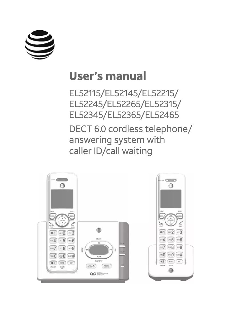Página 1 del manual Manual de usuario AT&T EL52215