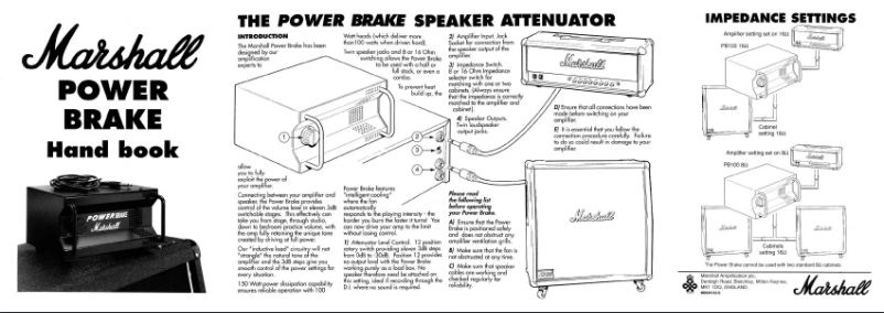 Page 1 de la notice Manuel utilisateur Marshall Power Brake
