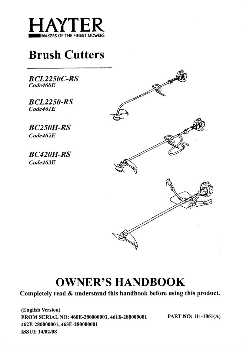 Image de la première page du manuel de l'appareil BCL2250C-RS