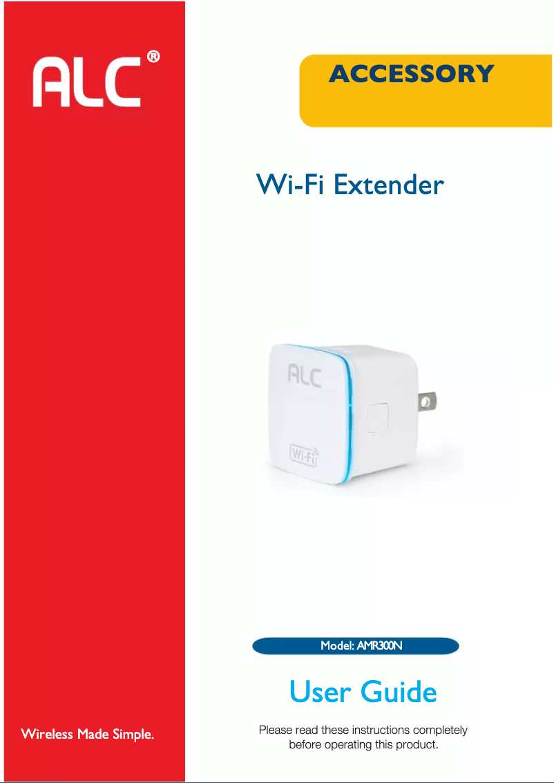Page 1 de la notice Manuel utilisateur ALC AMR300N