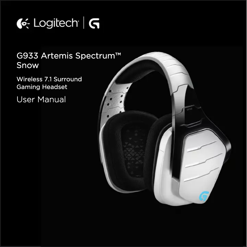 Page 1 de la notice Manuel utilisateur Logitech G933 Artemis Spectrum