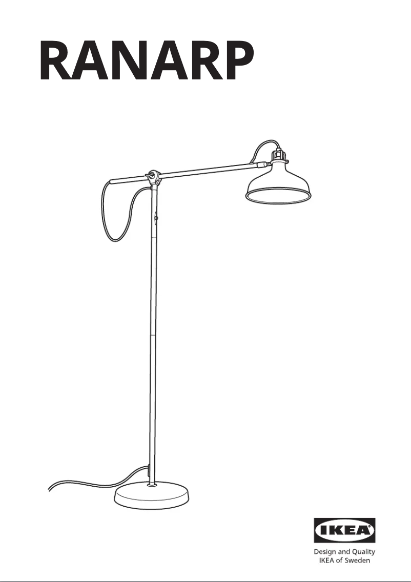Page 1 de la notice Manuel utilisateur Ikea RANARP 705.438.24