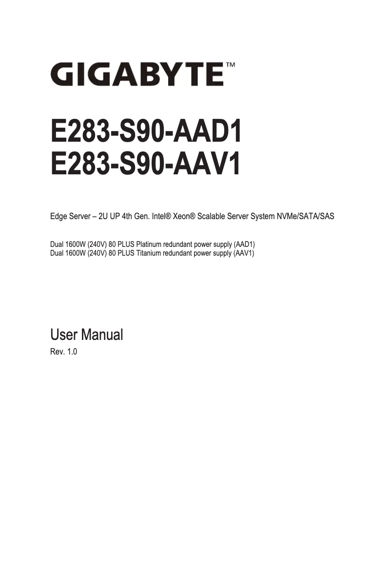 Imagen de la primera página del manual del dispositivo E283-S90