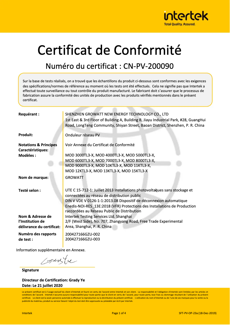 Image de la première page du manuel de l'appareil MOD 11KTL3-X