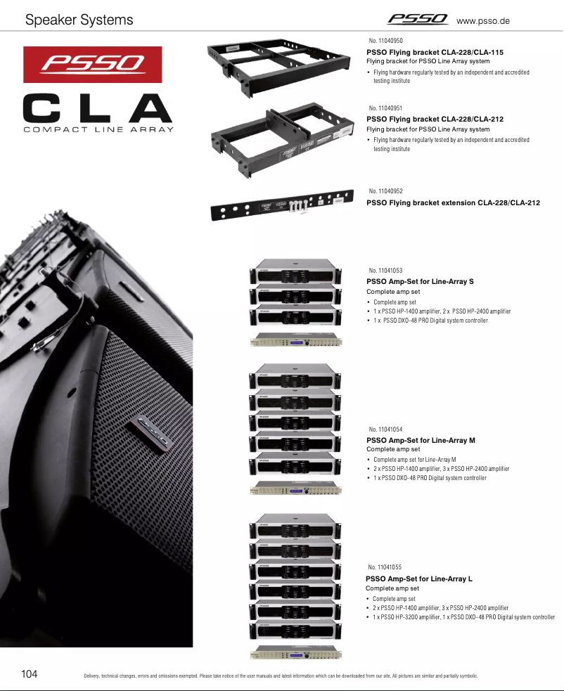 Page 1 de la notice Catalogue PSSO CLA-228