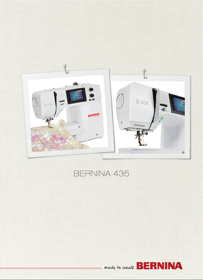 Page n°1 - Manuel utilisateur Bernina 435