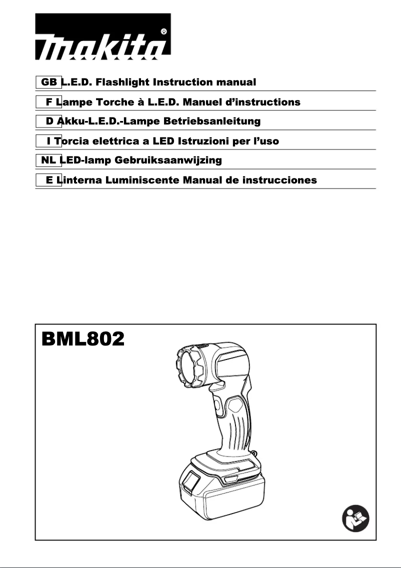 Page 1 de la notice Manuel utilisateur Makita BML802