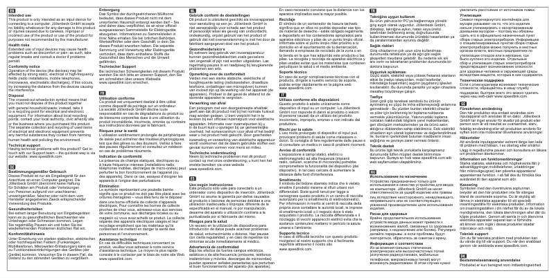 Page n°1 - Manuel utilisateur Speed-Link Bedrock