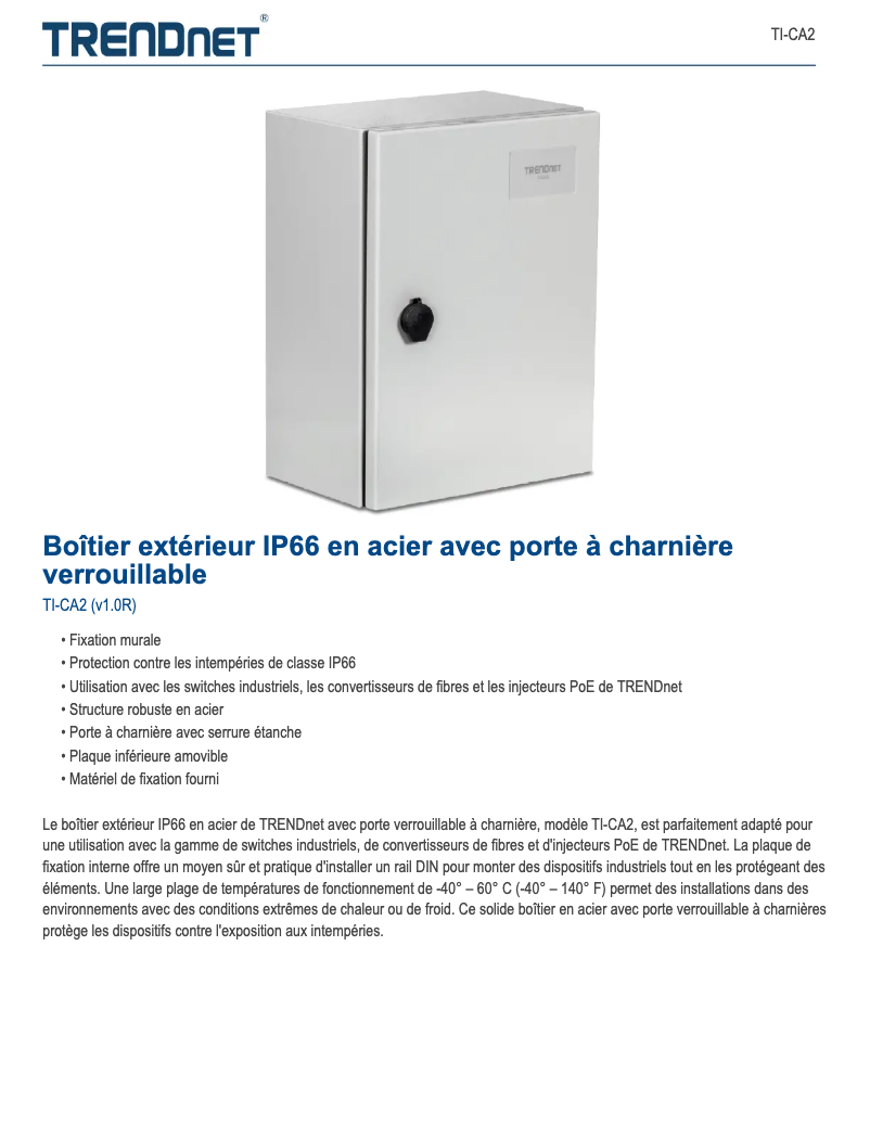 First page image of the manual for TI-CA2