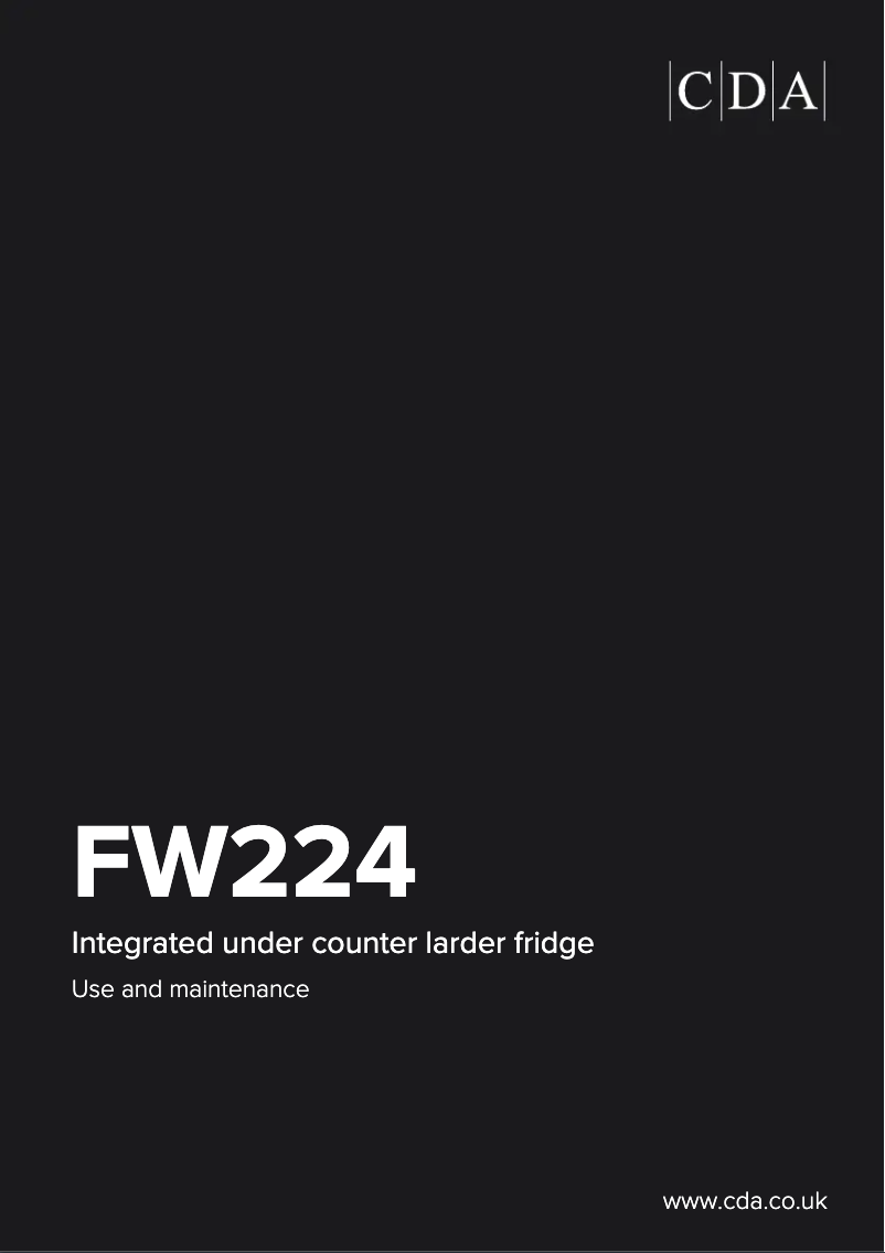 Image de la première page du manuel de l'appareil FW224