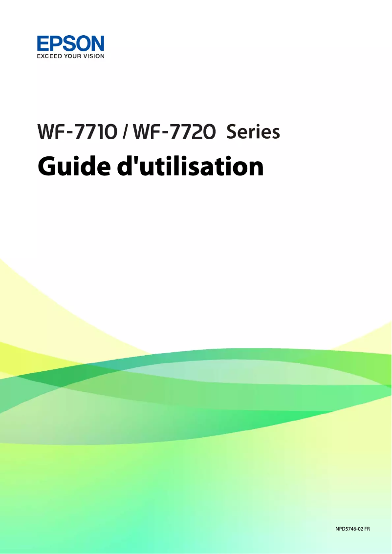 Page n°1 - Manuel utilisateur Epson WorkForce WF-7715DWF