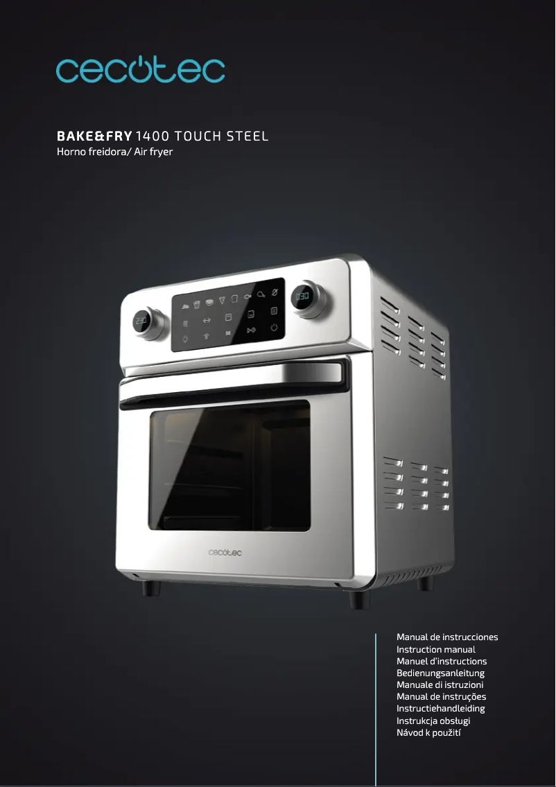 Image de la première page du manuel de l'appareil Bake&Fry 1400 Touch Steel