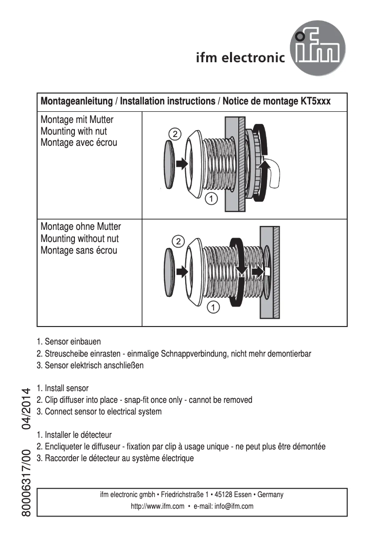 Image de la première page du manuel de l'appareil KT5109