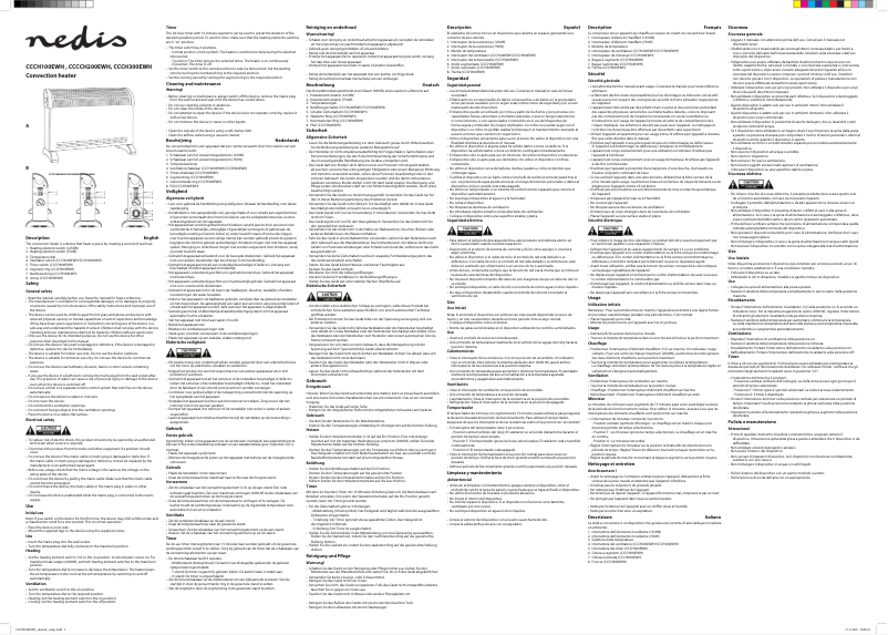 Page 1 de la notice Manuel utilisateur Nedis CCCH300EWH