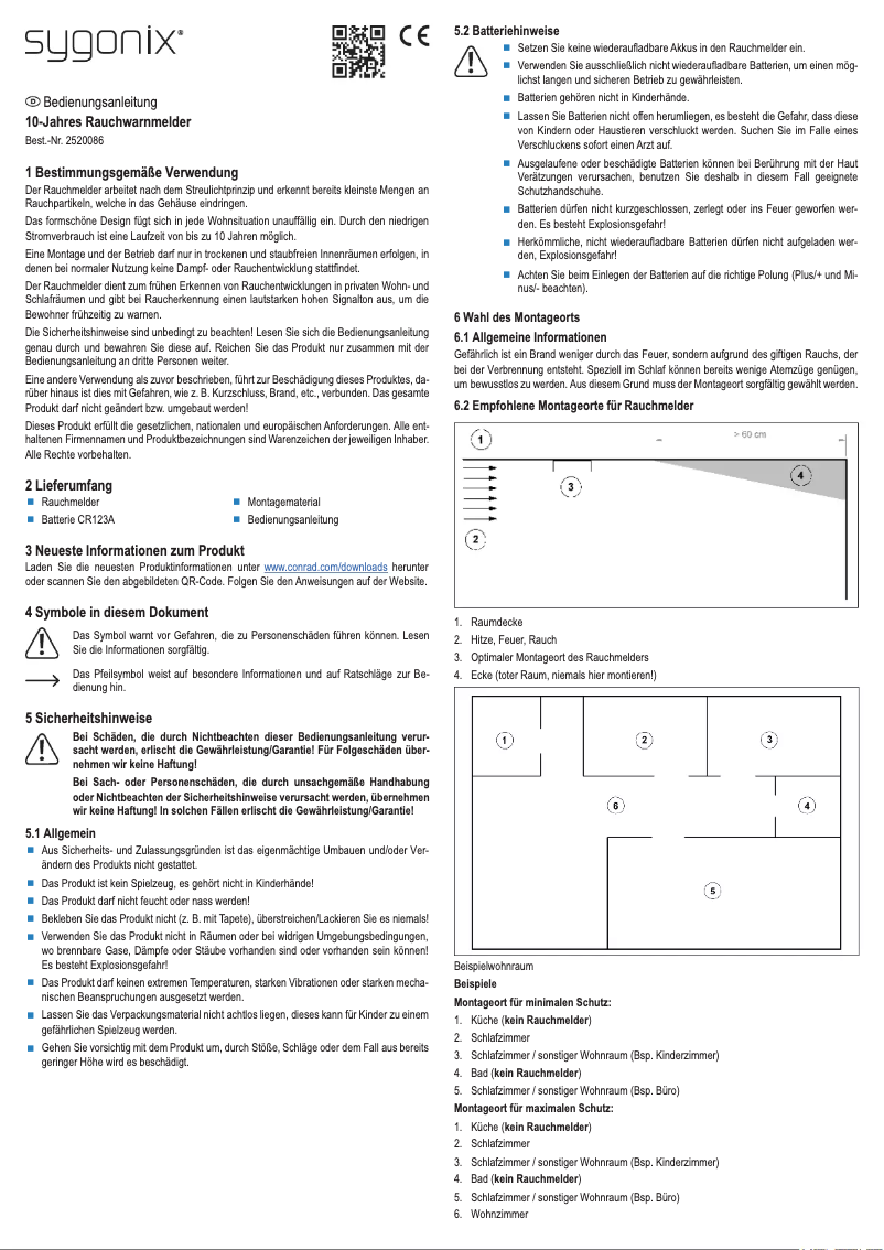 Page n°1 - Manuel utilisateur Sygonix SY-5040172