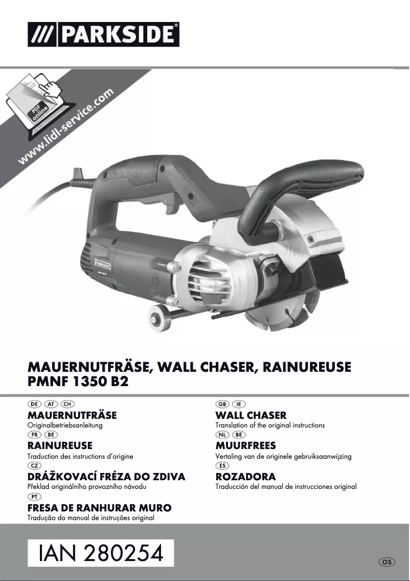 Page n°1 - Manuel utilisateur Parkside PMNF 1350 B2