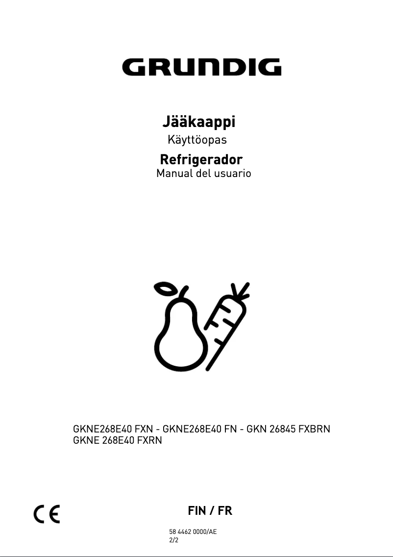 Page 1 de la notice Manuel utilisateur Grundig GKN 26845 FXBRN