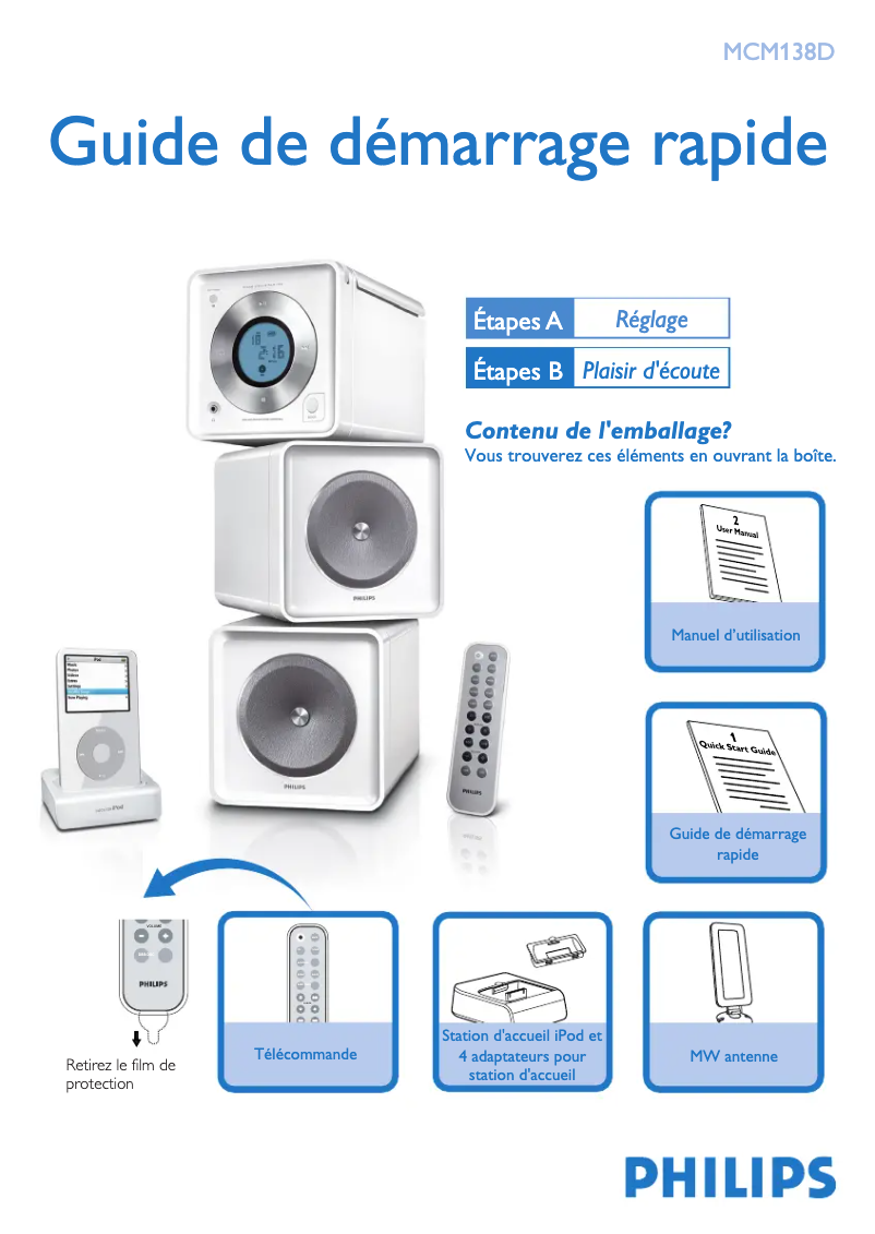 Image de la première page du manuel de l'appareil MCM138D