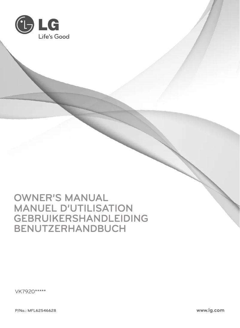 Page n°1 - Manuel utilisateur LG VK7920NHAQ