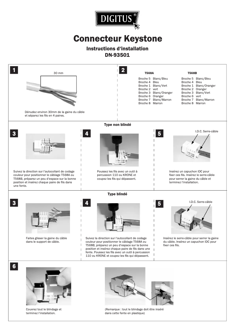 Image de la première page du manuel de l'appareil DN-93501