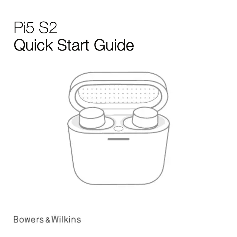 Page 1 de la notice Guide de démarrage rapide Bowers & Wilkins Pi5 S2